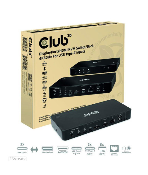 NB ACC DOCKING STATION/USB-C 120W CSV-1585 CLUB3D NB ACC DOCKING STATION/USB-C 120W CSV-1585 CLUB3D