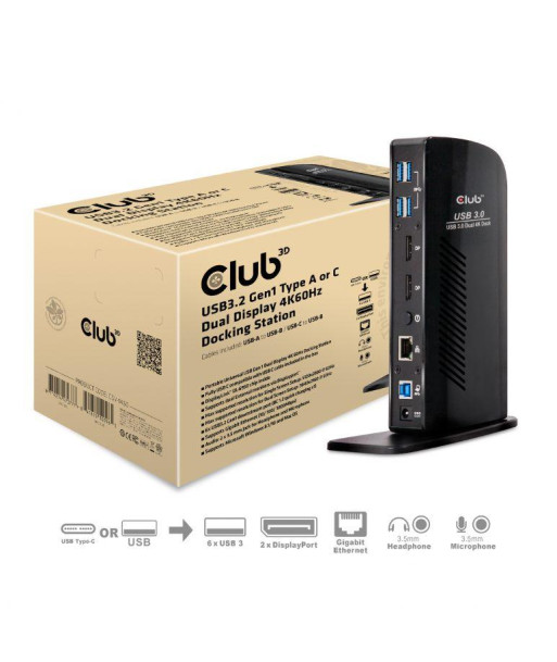 NB ACC DOCKING STATION/USB CSV-1460 CLUB3D NB ACC DOCKING STATION/USB CSV-1460 CLUB3D