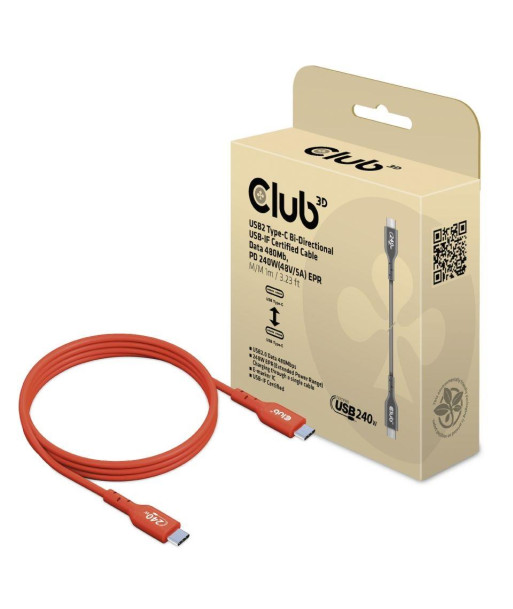 CABLE USB-C TO USB-C 1M/M/M CAC-1511 CLUB3D CABLE USB-C TO USB-C 1M/M/M CAC-1511 CLUB3D