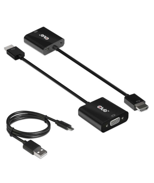 I/O ADAPTER HDMI TO VGA/AUDIO M/F CAC-1302 CLUB3D I/O ADAPTER HDMI TO VGA/AUDIO M/F CAC-1302 CLUB3D
