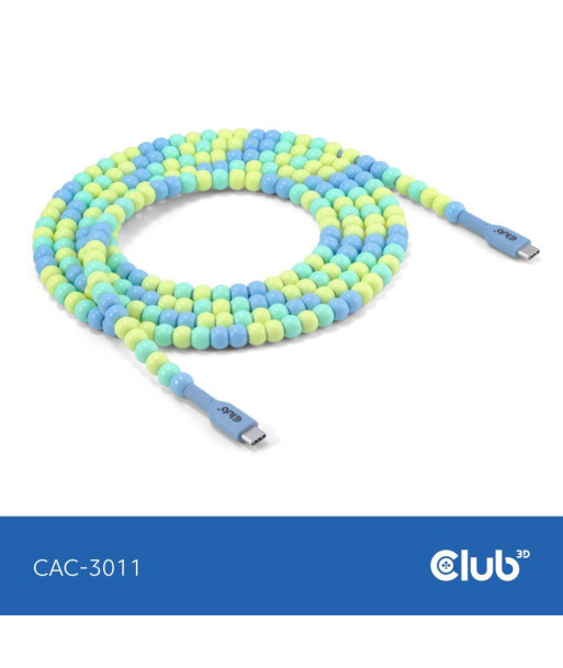 CABLE USB-C TO USB-C/BLUE CAC-3011 CLUB3D CABLE USB-C TO USB-C/BLUE CAC-3011 CLUB3D
