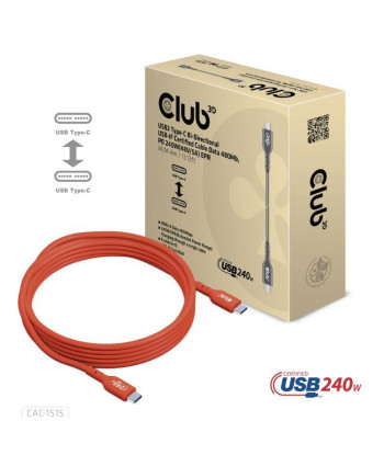 CABLE USB-C TO USB-C 4M/M/M CAC-1515 CLUB3D