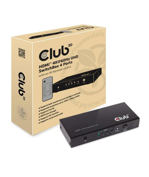 VIDEO SWITCH HDMI 4PORT/CSV-1370 CLUB3D VIDEO SWITCH HDMI 4PORT/CSV-1370 CLUB3D
