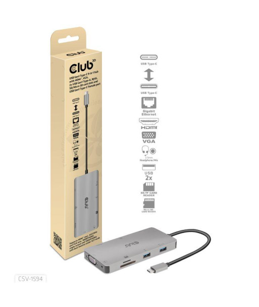 I/O HUB 9IN1 USB-C/CSV-1594 CLUB3D