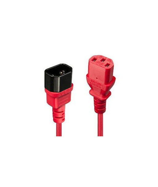 CABLE POWER IEC EXTENSION 2M/RED 30478 LINDY CABLE POWER IEC EXTENSION 2M/RED 30478 LINDY