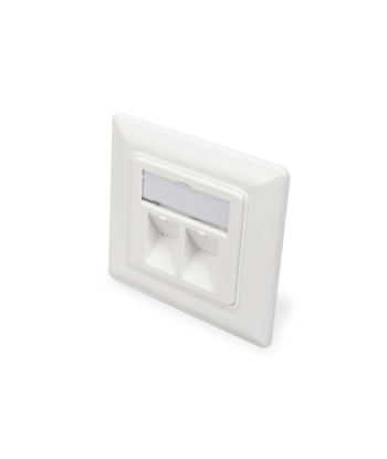 Digitus | Wallplate for Keystone Modules, German type, middle plate 50x50 mm, frame 80x80 mm | DN-93801-1