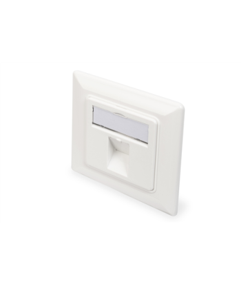 Digitus | Wallplate for Keystone Modules, German type, middle plate 50x50 mm, frame 80x80 mm | DN-93811