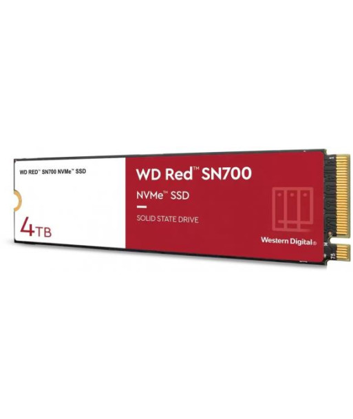 SSD WESTERN DIGITAL Red SN700 4TB M.2 NVMe Write speed 3100 MBytes/sec Read speed 3400 MBytes/sec TBW 5100 TB WDS400T1R0C SSD WESTERN DIGITAL Red SN700 4TB M.2 NVMe Write speed 3100 MBytes/sec Read speed 3400 MBytes/sec TBW 5100 TB WDS400T1R0C