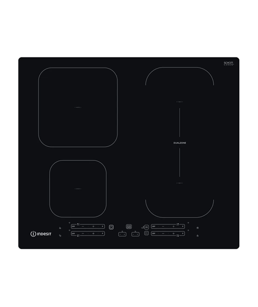 INDESIT, Hob, IB 65B60 NE, Induction, Number of burners/cooking zones 4, Touch, Timer, Black