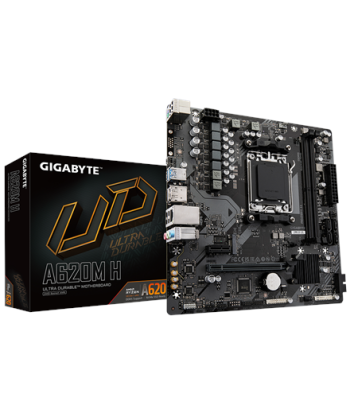 Gigabyte A620M H 1.0 M/B Processor family AMD, Processor socket AM5, DDR5 DIMM, Memory slots 2, Supported hard disk drive