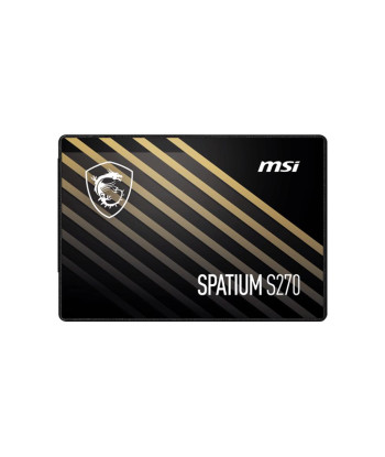 SSD MSI SPATIUM S270 480GB SATA 3D NAND Write speed 450 MBytes/sec Read speed 500 MBytes/sec 2,5" TBW 250 TB MTBF 2000000