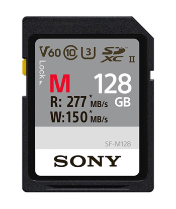 Sony 128 GB SF-M Series UHS-II SD Memory Card, Sony, 128 GB, SDXC, Flash memory class 10