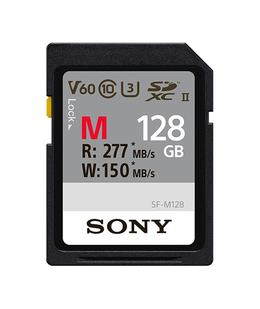 Sony 128 GB SF-M Series UHS-II SD Memory Card, Sony, 128 GB, SDXC, Flash memory class 10