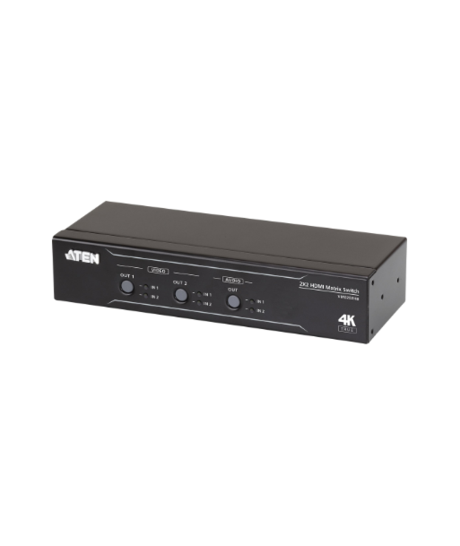 Aten 2x2 True 4K HDMI Matrix Switch with Audio De-Embedder | VM0202HB