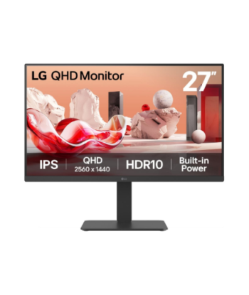 LG, 27BA54QB-B, 27", IPS, QHD, 16:9, 75 Hz, 5 ms, 2560 x 1440 pixels, 350 cd/m², HDMI ports quantity 2
