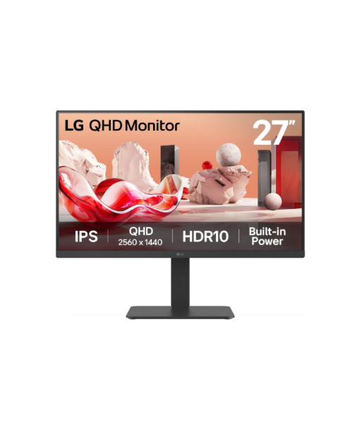 LG, 27BA54QB-B, 27", IPS, QHD, 16:9, 75 Hz, 5 ms, 2560 x 1440 pixels, 350 cd/m², HDMI ports quantity 2