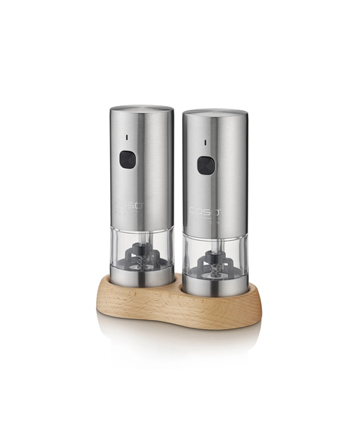 Caso Salt and Pepper Grinder, SpiceDuo, Electric, Housing material Stainless steel, Lithium