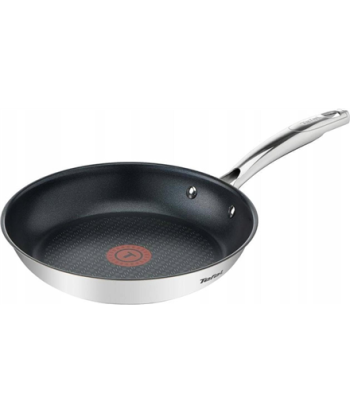 TEFAL Pan, G7320434 Duetto+, Frying, Diameter 24 cm, Suitable for induction hob, Fixed handle, Black/Silver