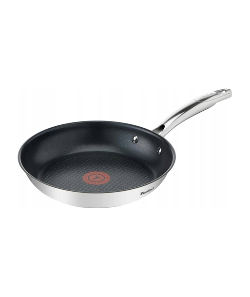TEFAL Pan, G7320434 Duetto+, Frying, Diameter 24 cm, Suitable for induction hob, Fixed handle, Black/Silver
