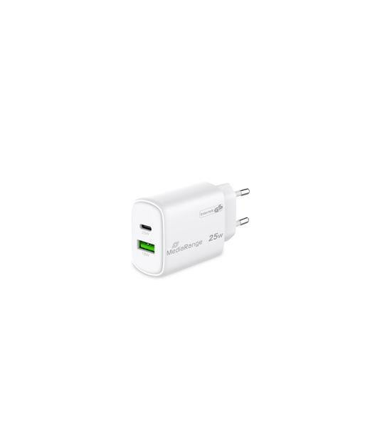 POWER ADAPTER USB/USB-C 25W/FAST MRMA112-2 MEDIARANGE