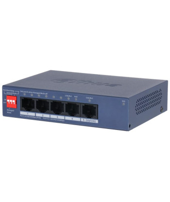 Switch DAHUA DH-CS4005-4ET1GT-36 Type L2 PoE ports 4 40 Watts CS4005-4ET1GT-36