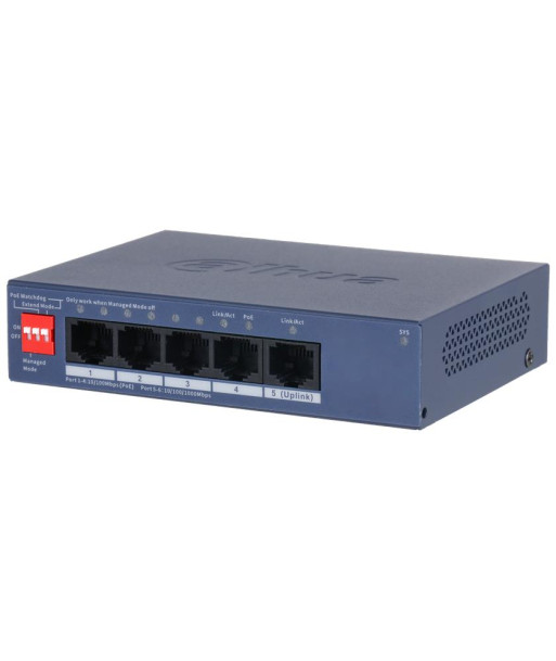 Switch DAHUA DH-CS4005-4ET1GT-36 Type L2 PoE ports 4 40 Watts CS4005-4ET1GT-36