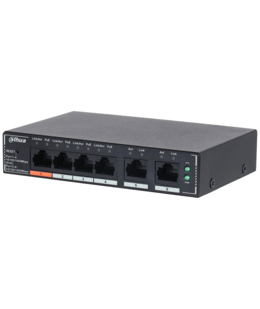 Switch DAHUA DH-SG4006P Type L2 PoE ports 4 60 Watts SG4006P
