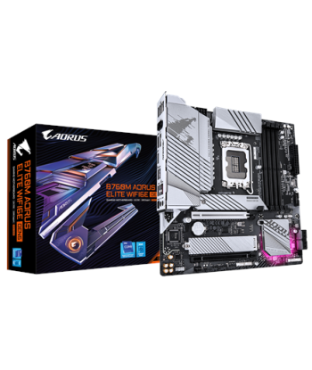 Gigabyte B760M AORUS ELITE WIFI6E GEN5, Processor family Intel, Processor socket LGA1700, DDR5, Supported hard disk drive