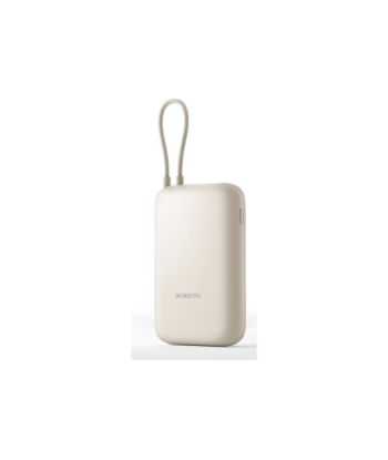 Xiaomi Power Bank (Integrated Cable), 10000 mAh, USB-A/USB-C/USB-C cable, Tan