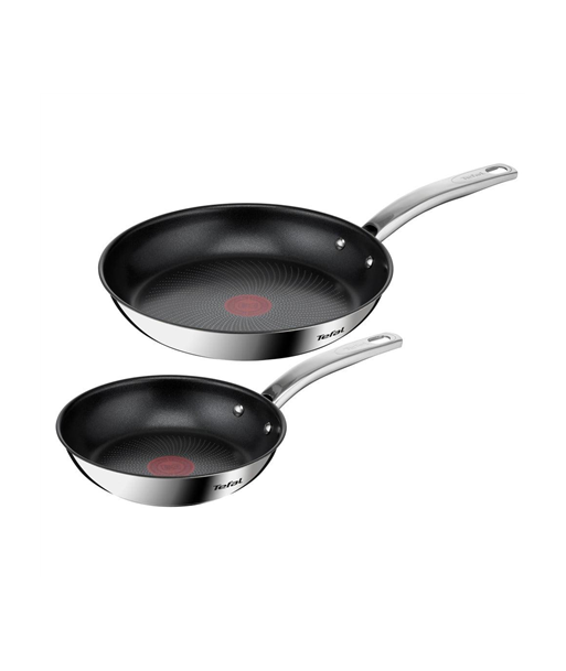 TEFAL, Pan Set, Intuition B817S255, Frying, Diameter 20/26 cm, Suitable for induction hob, Fixed handle, Black/Silver