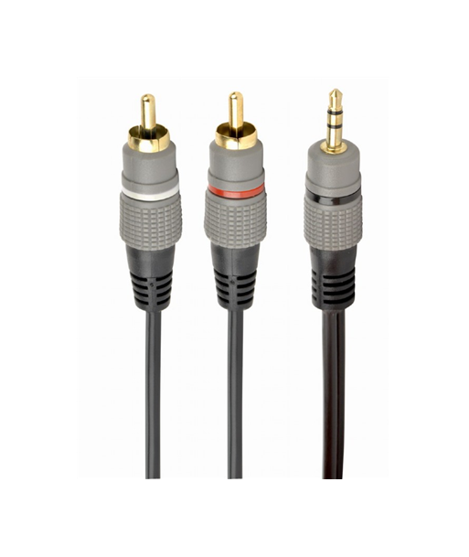Cablexpert 3.5 mm stereo plug to 2xRCA plugs, gold-plated connectors, 1.5 | CCA-352-1.5M