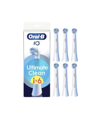 Oral-B, Replaceable toothbrush heads, iO UltimateClean, Heads, For adults, Number of brush heads included 6, White