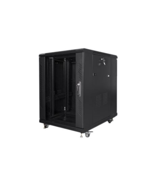 Lanberg, Rack cabinet 19" free-standing 15U/600x800 (flat pack), FF01-6815-12B, Black