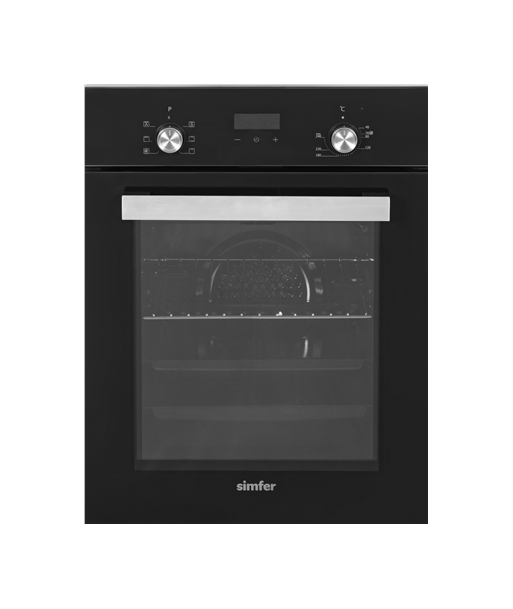 Simfer Oven, 4207DERSP.1, 47 L, Multifunctional, Manual, Pop-up knobs, Height 59.5 cm, Width 45 cm, Black