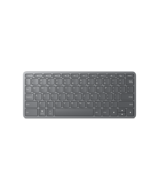 Lenovo Multi-Device Wireless Keyboard, Luna Grey, Keyboard, Wireless, English, USB-C/Bluetooth