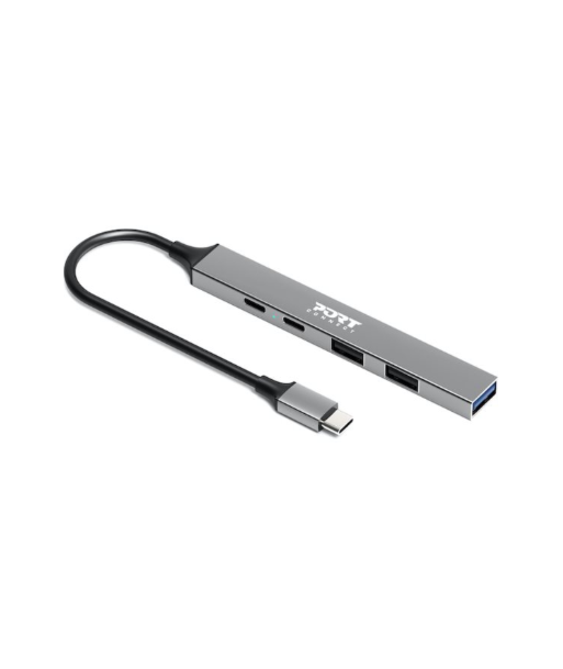 PORT CONNECT | USB-C Hub with 4 USB ports, 1X USB-C, 100W