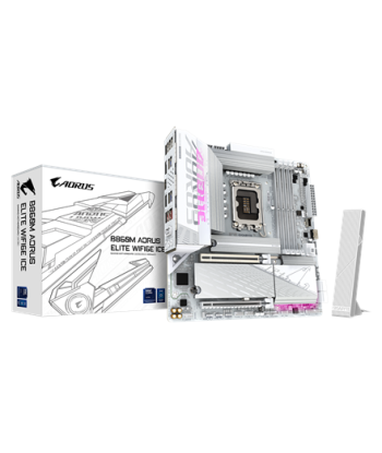 Gigabyte B860M AORUS ELITE WIFI6E ICE, Processor family Intel, Processor socket LGA1851, DDR5, Supported hard disk drive