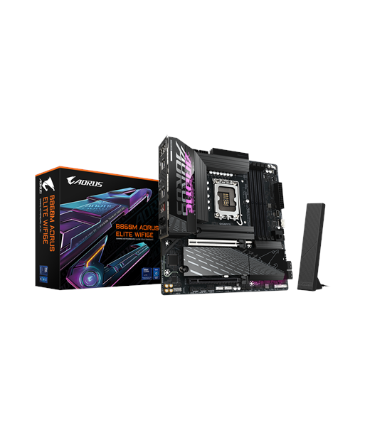 Gigabyte B860M AORUS ELITE WIFI6E, Processor family Intel, Processor socket LGA1851, DDR5, Supported hard disk drive
