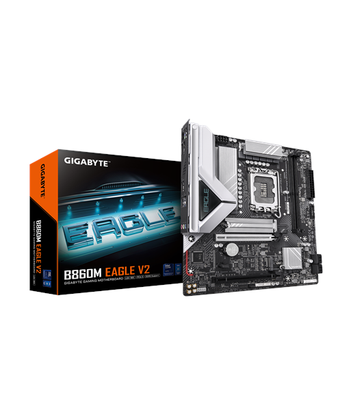 Gigabyte B860M EAGLE V2, Processor family Intel, Processor socket LGA1851, DDR5, Supported hard disk drive interfaces SATA, M