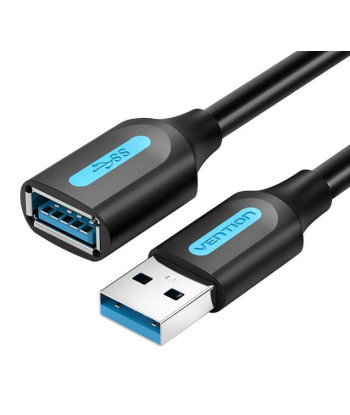 CABLE USB3.0 MALE TO FEMALE/0.5M BLACK CBHBD VENTION