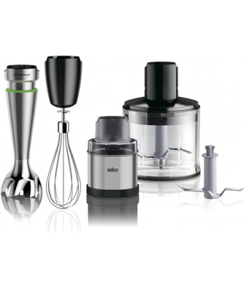 Braun, Hand Blender, MQ9138XI MultiQuick 9, Hand Blender, 1200 W, Number of speeds 3, Chopper, Ice crushing, Black/Stainless