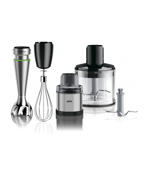Braun, Hand Blender, MQ9138XI MultiQuick 9, Hand Blender, 1200 W, Number of speeds 3, Chopper, Ice crushing, Black/Stainless