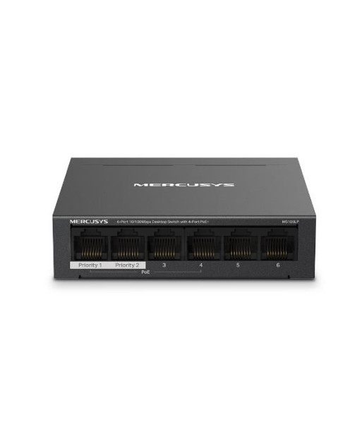 Switch MERCUSYS Desktop/pedestal 6x10Base-T / 100Base-TX PoE+ ports 4 MS106LP