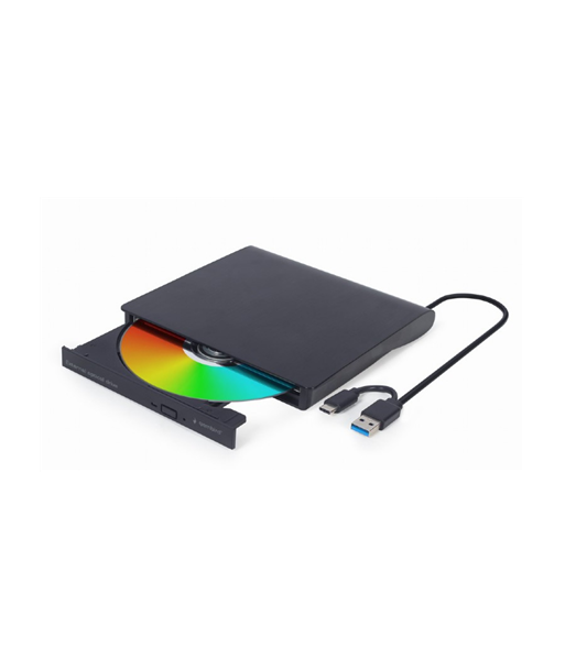 Gembird External USB DVD Drive, DVD-USB-031, Interface USB Type-C (m), USB 3.1 Gen. 1, DVD±R/RW / CD±R/RW, CD read speed 24 x
