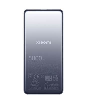 Xiaomi Ultra Slim Power Bank, 5000 mAh, USB-C, Gray