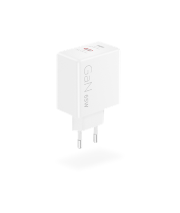 Lenovo Dual USB-C 65W GaN Charger, USB-C, 65 W, Charger