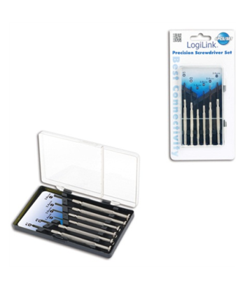 Logilink | Small Screwdriver Set, 6pcs | Incl. transport boxThe set includes1x slot driver 1.4 mm1x slot driver 2.0 mm1x slot
