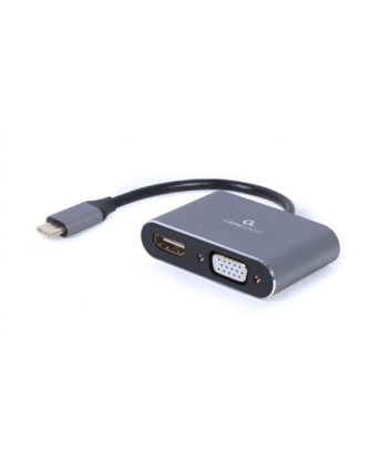 Cablexpert, USB Type-C to HDMI and VGA display adapter, A-USB3C-HDMIVGA-01, USB Type-C