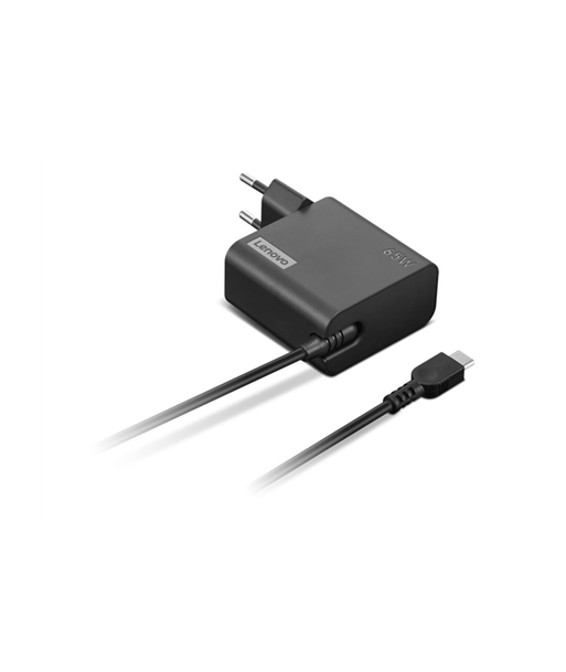 Lenovo, 65W USB-C Wall Adapter, USB-C, 20 V, Power Adapter
