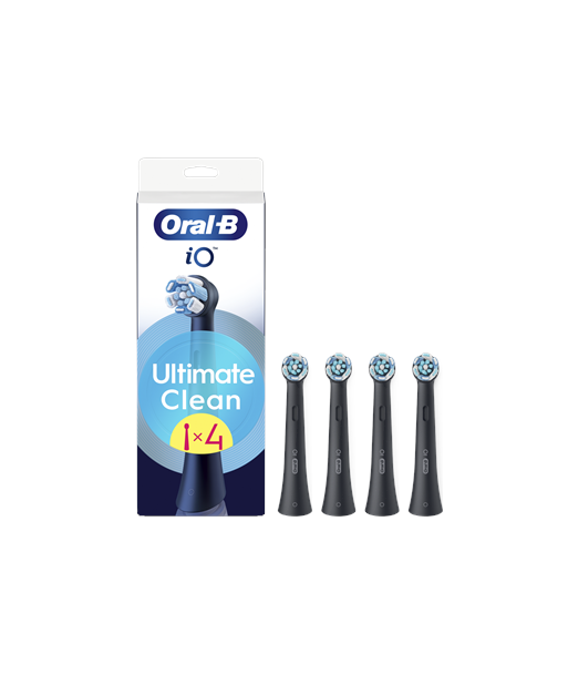 Hambaharja otsikud Oral-B, iO UltimateClean, Heads, For adults, Number of brush heads included 4, Black